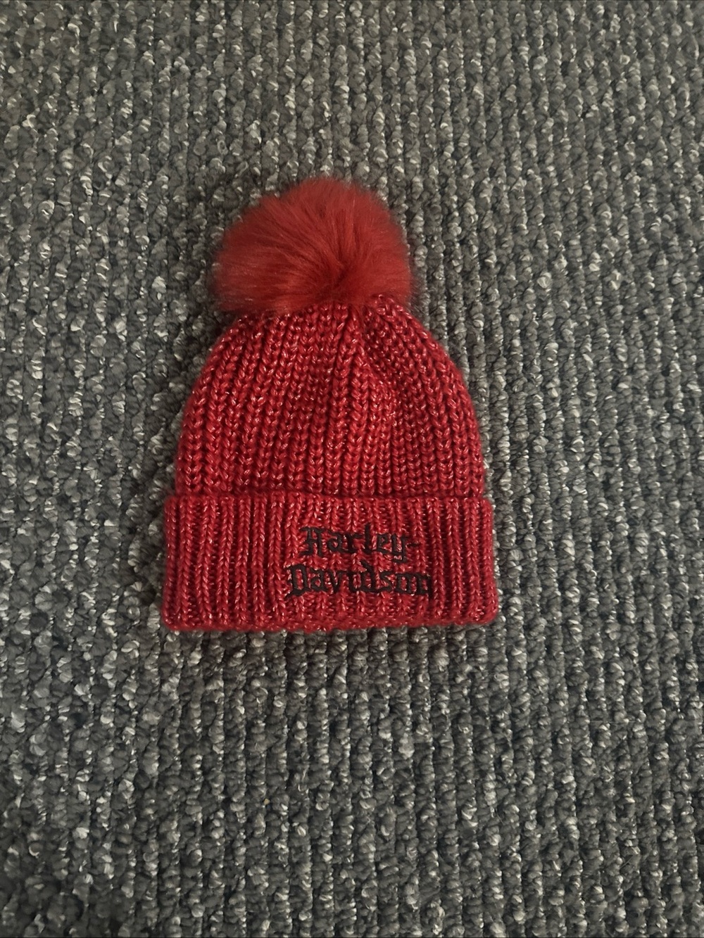 Harley-Davidson Red Pom Beanie